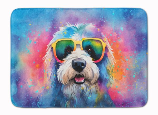 Old English Sheepdog Hippie Dawg Memory Foam Kitchen Mat For Cheap