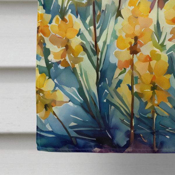 New Mexico Yucca Flower in Watercolor House Flag Cheap - Image 4