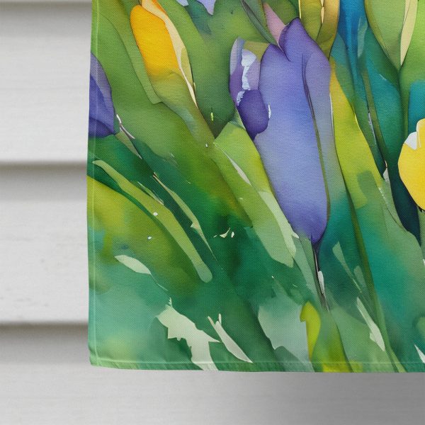 Freesias in Watercolor House Flag For Cheap - Image 4