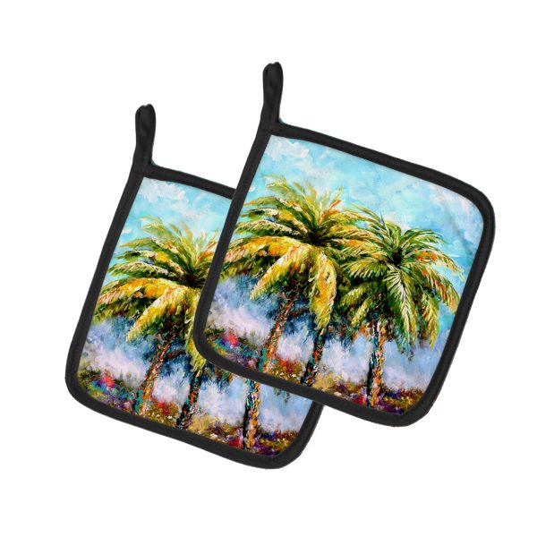 Summer Breezes Palm Tree Pair of Pot Holders Cheap