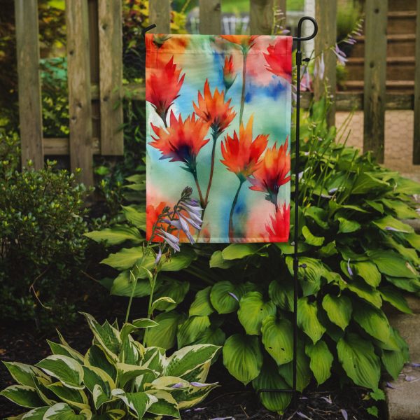Wyoming Indian Paintbrush in Watercolor Garden Flag – Outdoor Decorative Garden Flag Online now - Image 2