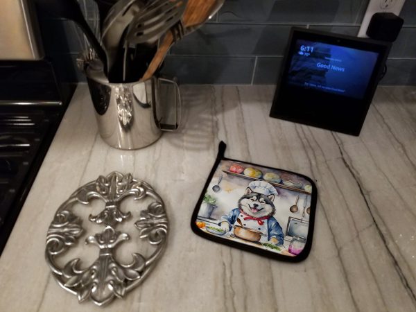Alaskan Malamute The Chef Pair of Pot Holders Hot on Sale - Image 3