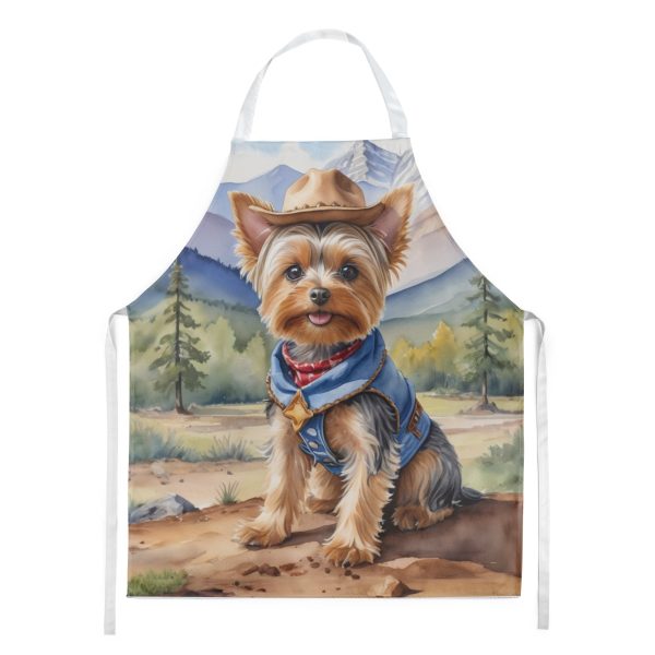 Yorkshire Terrier Yorkie Cowboy Welcome Apron Hot on Sale