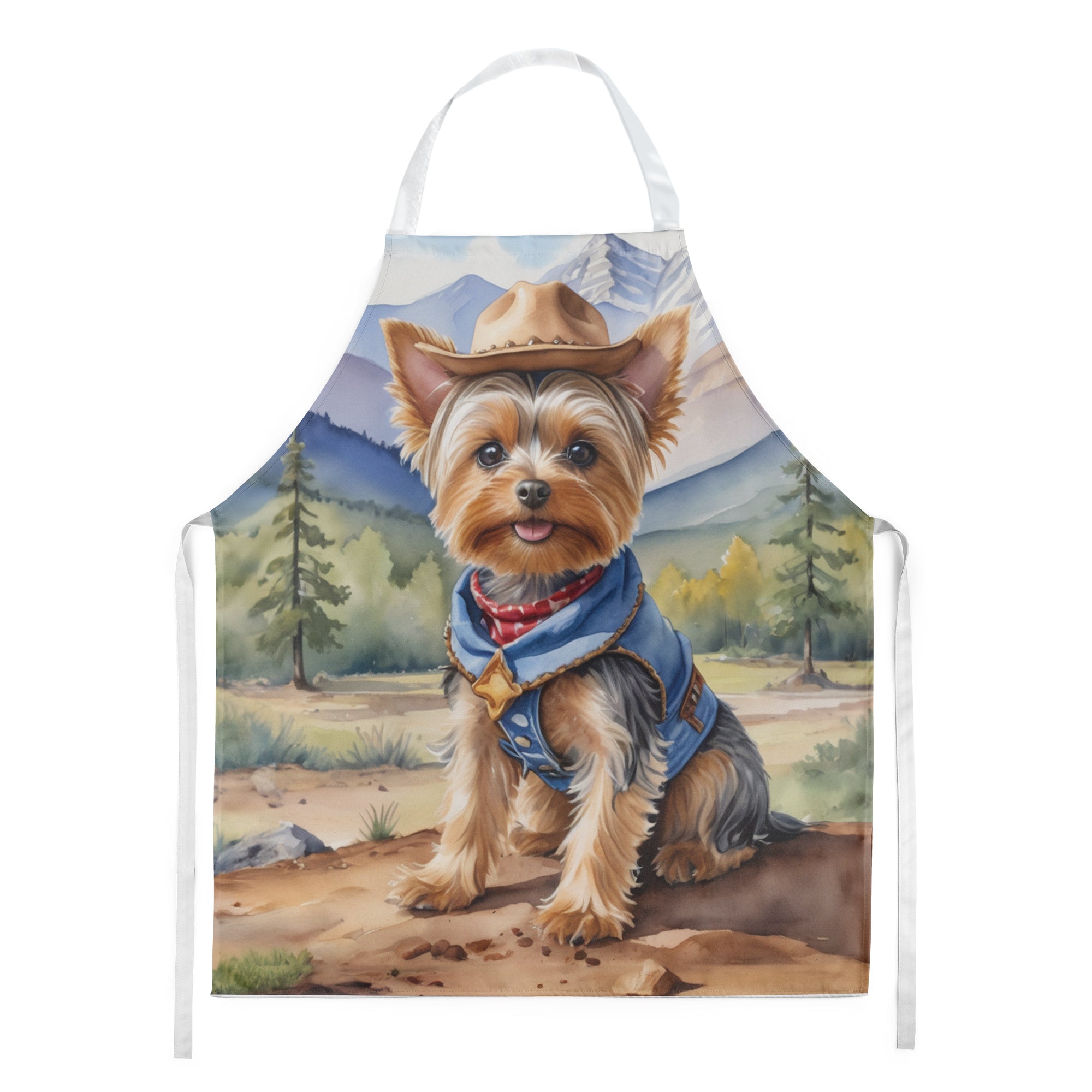 Yorkshire Terrier Yorkie Cowboy Welcome Apron Hot on Sale