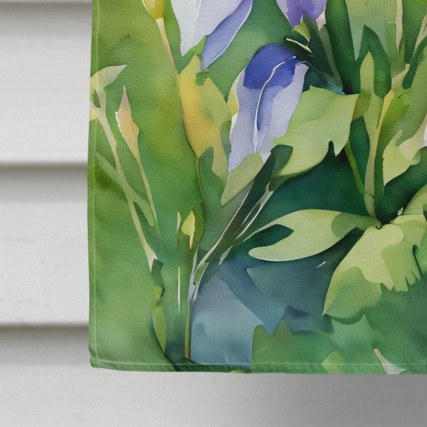 Colorado Rocky Mountain Columbine in Watercolor House Flag on Sale - Image 4