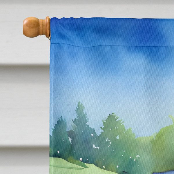Massachusetts Mayflowers in Watercolor House Flag Hot on Sale - Image 3