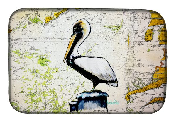 Pelican on Map Dish Drying Mat Cheap
