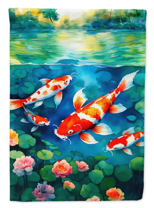Koi Fish House Flag Discount