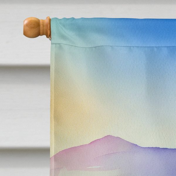 Idaho Syringa in Watercolor House Flag For Sale - Image 3