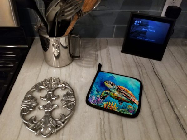 Loggerhead Sea Turtle Pair of Pot Holders on Sale - Image 3