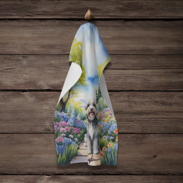 Tibetan Terrier Spring Path Kitchen Towel For Discount - Image 4