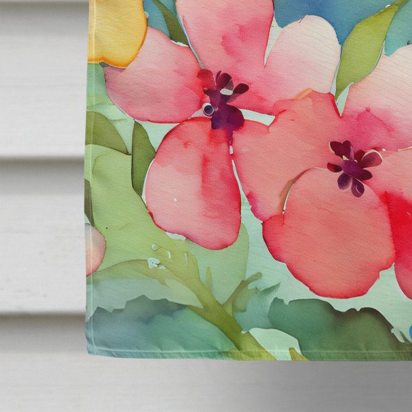 Alaska Forget-me-nots in Watercolor House Flag Online - Image 4