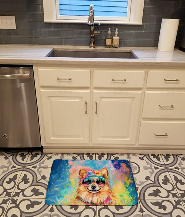Pomeranian Hippie Dawg Memory Foam Kitchen Mat Online - Image 2