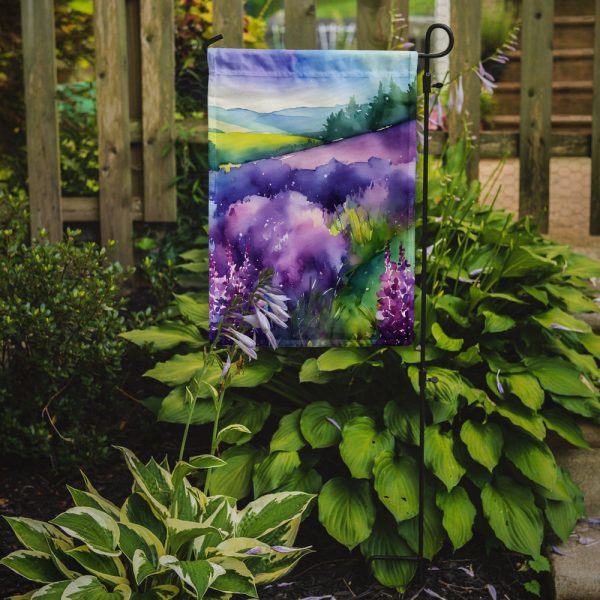 New Hampshire Purple Lilac in Watercolor Garden Flag – Outdoor Decorative Garden Flag Online Hot Sale - Image 2