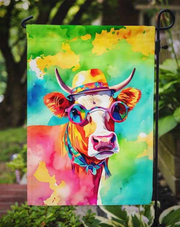 Malvi Cow Garden Flag - Hippie Aniimals - Animal-Themed Yard Decor Online now - Image 3