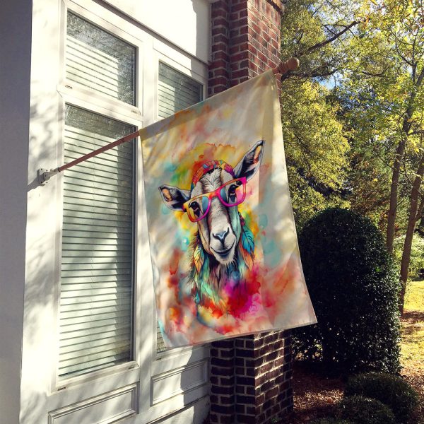 Hippie Animal Goat House Flag Online now - Image 2