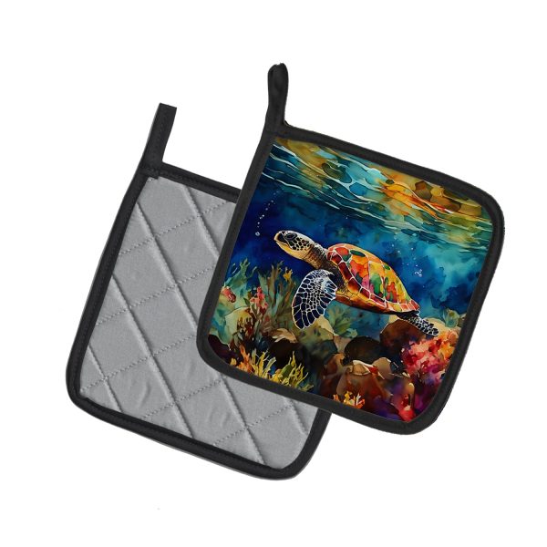 Loggerhead Sea Turtle Pair of Pot Holders Online - Image 2