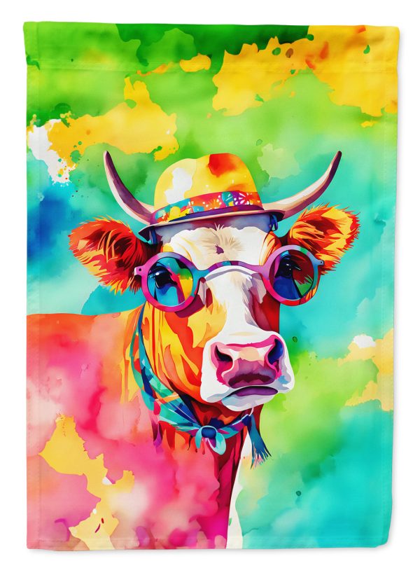 Malvi Cow Garden Flag - Hippie Aniimals - Animal-Themed Yard Decor Online now