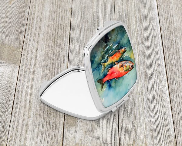 Salmon Compact Mirror For Cheap - Image 2