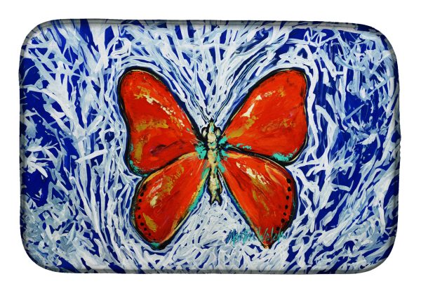 Red Glider Butterfly Dish Drying Mat For Cheap