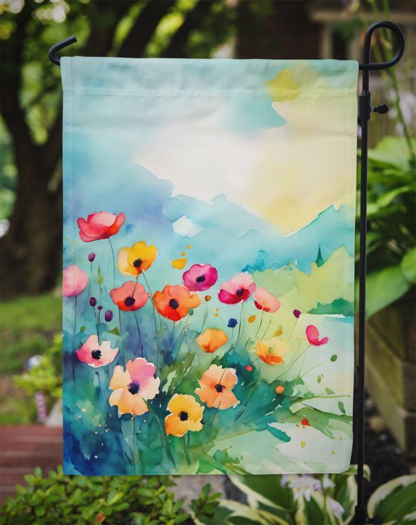 Anemones in Watercolor Garden Flag – Outdoor Decorative Garden Flag Cheap - Image 3