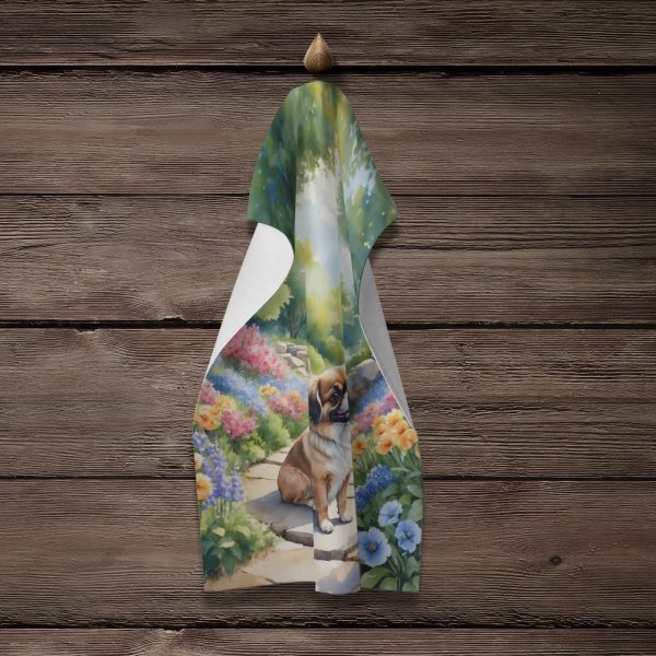 Tibetan Spaniel Spring Path Kitchen Towel Sale - Image 4