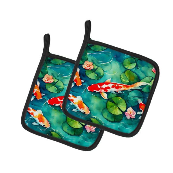 Koi Fish Pair of Pot Holders Online Hot Sale