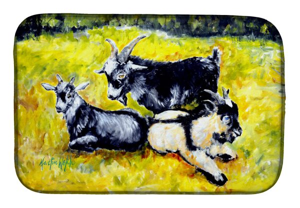 Scooter Pooter and Tooter Goats Dish Drying Mat For Cheap