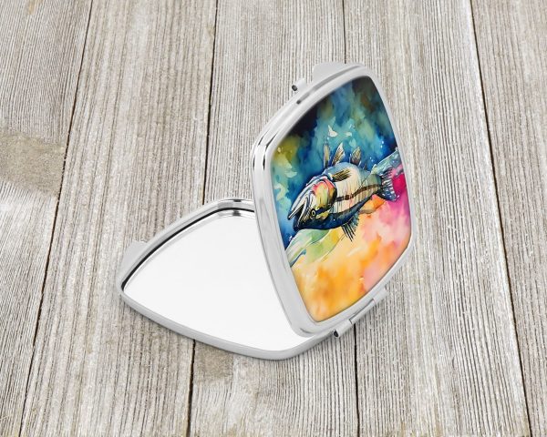 Striped Bass Compact Mirror Online Sale - Image 2