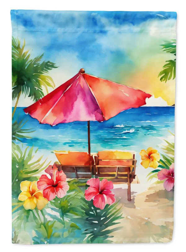 Hawaii Hawaiian Hibiscus in Watercolor House Flag Online Sale