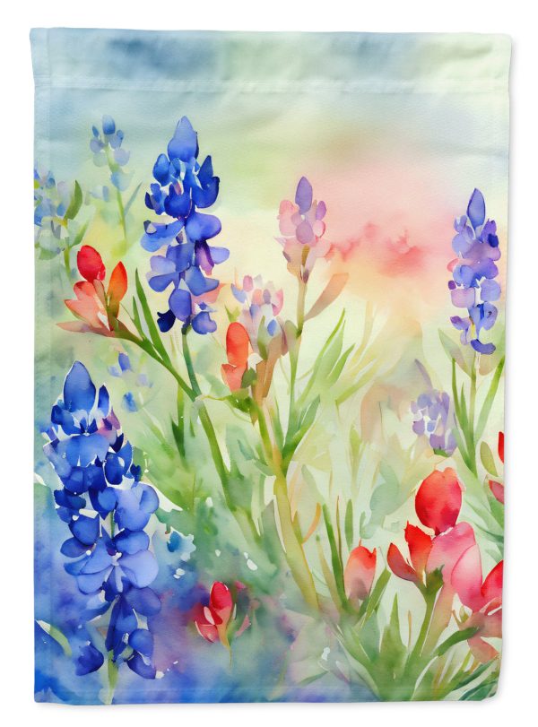Texas Bluebonnets in Watercolor House Flag Online