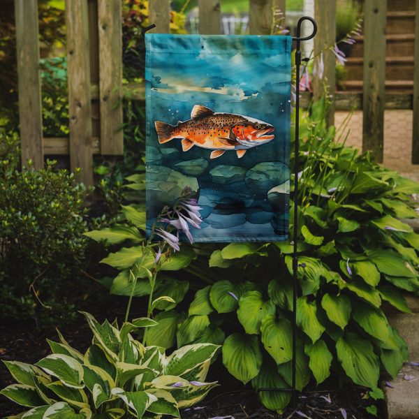 Brown Trout Garden Flag – Outdoor Decorative Garden Flag Cheap - Image 2