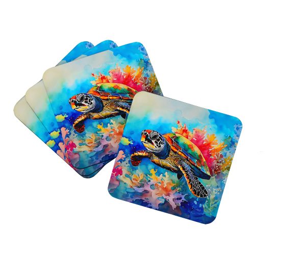 Loggerhead Sea Turtle Foam Coasters Online now