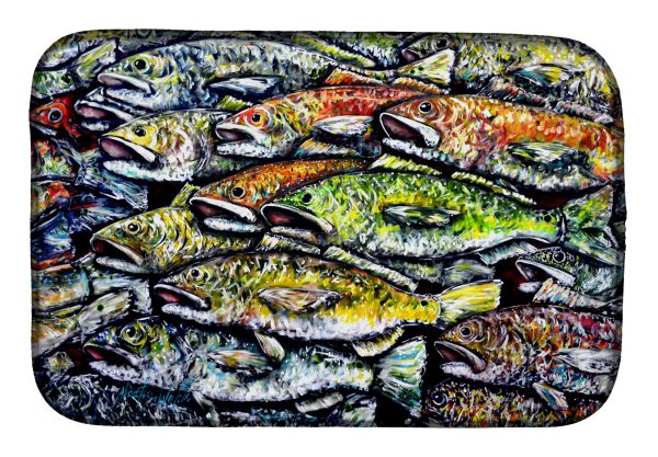 Wanna Be Fishin Dish Drying Mat Sale
