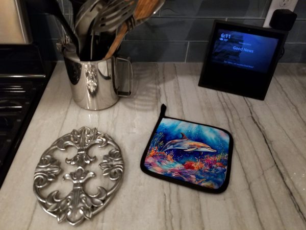 Dolphin Pair of Pot Holders For Discount - Image 3