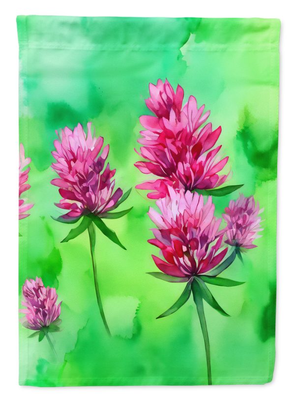 Vermont Red Clover in Watercolor Garden Flag – Outdoor Decorative Garden Flag Online Hot Sale