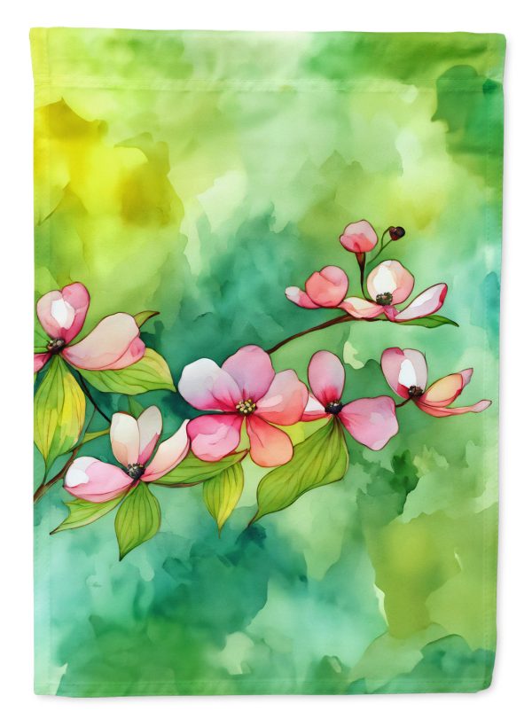 Virginia American Dogwood in Watercolor Garden Flag – Outdoor Decorative Garden Flag For Sale