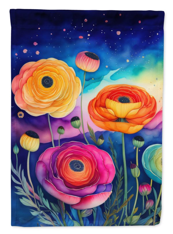Ranunculus in Color Garden Flag – Outdoor Decorative Garden Flag Online Sale