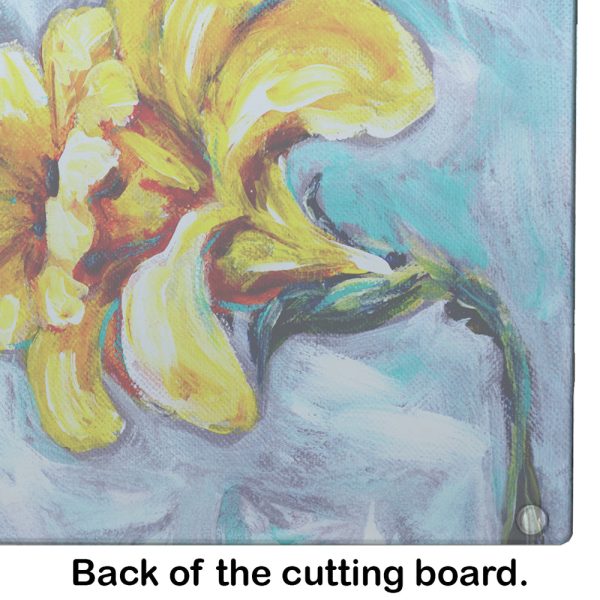 Yellow Daffy Daffodils Glass Cutting Board Hot on Sale - Image 5
