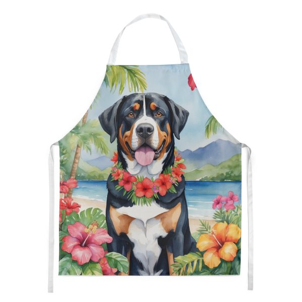 Greater Swiss Mountain Dog Luau Apron For Sale