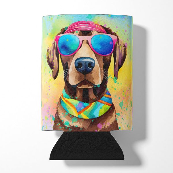 Chocolate Labrador Hippie Dawg Can or Bottle Hugger Sale