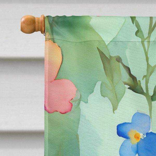 Alaska Forget-me-nots in Watercolor House Flag Online - Image 3