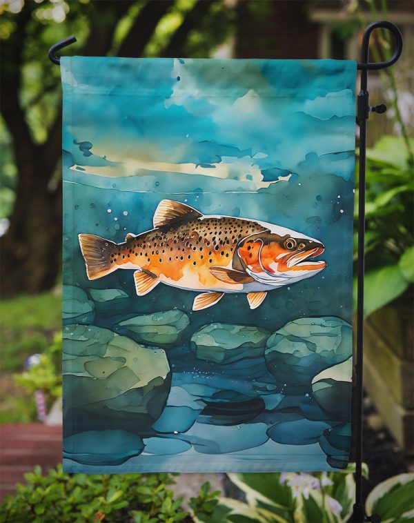 Brown Trout Garden Flag – Outdoor Decorative Garden Flag Cheap - Image 3