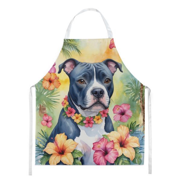 Staffordshire Bull Terrier Luau Apron Cheap