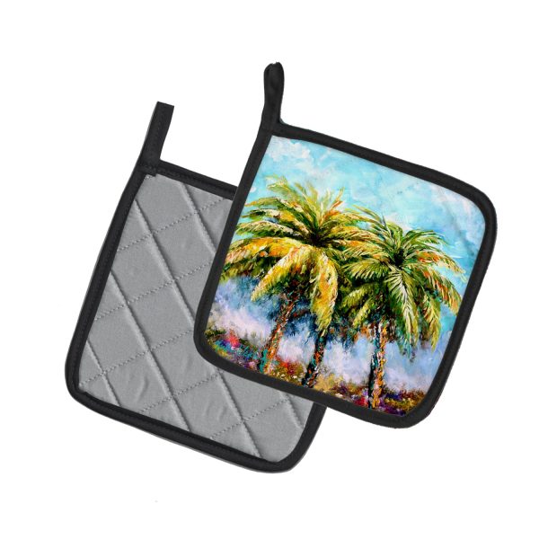 Summer Breezes Palm Tree Pair of Pot Holders Cheap - Image 2