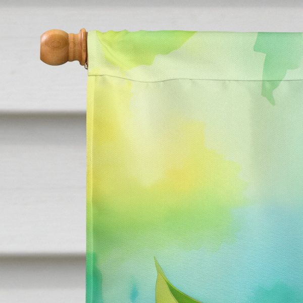 Arkansas Apple Blossom in Watercolor House Flag For Discount - Image 3