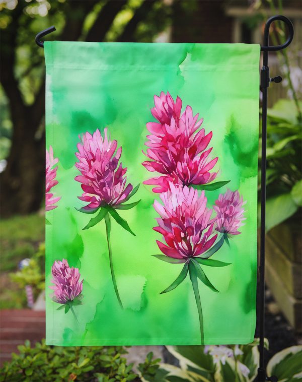 Vermont Red Clover in Watercolor Garden Flag – Outdoor Decorative Garden Flag Online Hot Sale - Image 3