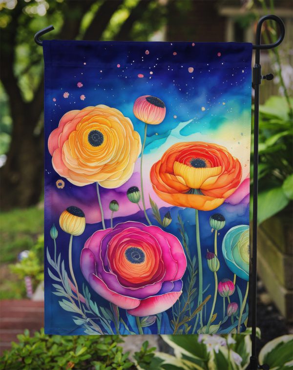 Ranunculus in Color Garden Flag – Outdoor Decorative Garden Flag Online Sale - Image 3