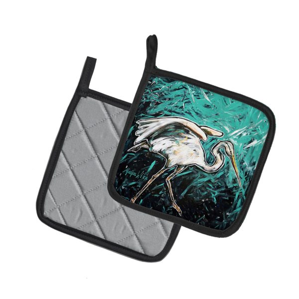 Heron Stretch Pair of Pot Holders Supply - Image 2