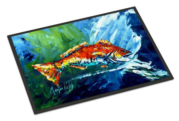 Break Through Red Fish Doormat Cheap